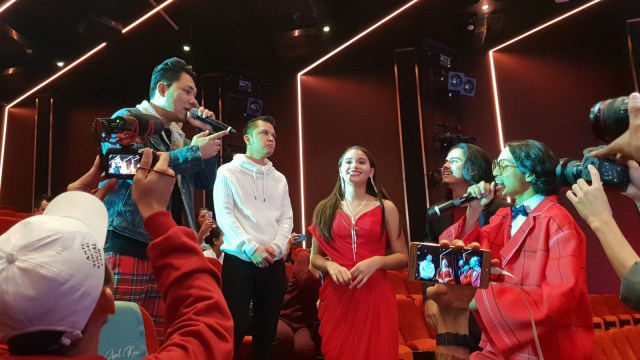 Suasana Gala Premier film 'Asal Kau Bahagia', di Zodiac Theater, Genting Dream Cruise, Kamis (20/12). (Foto: Achmad Rafiq/kumparan)