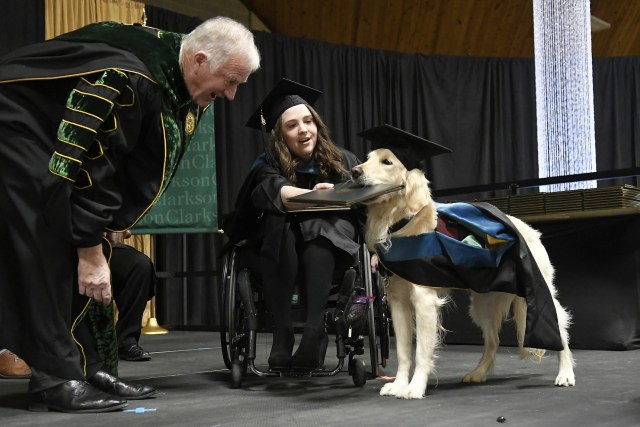 Wisuda Bareng Pemiliknya, Seekor Anjing Raih Gelar Sarjana Kehormatan (1)