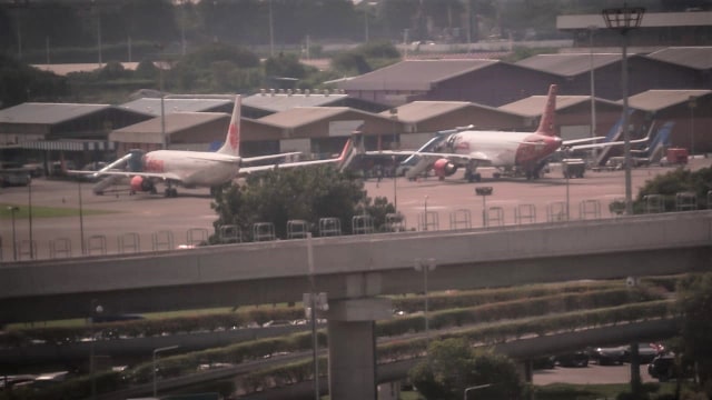Suasana Bandara Soekarno-Hatta dari kantor Angkasa Pura 2. Foto: Jamal Ramadhan/kumparan
