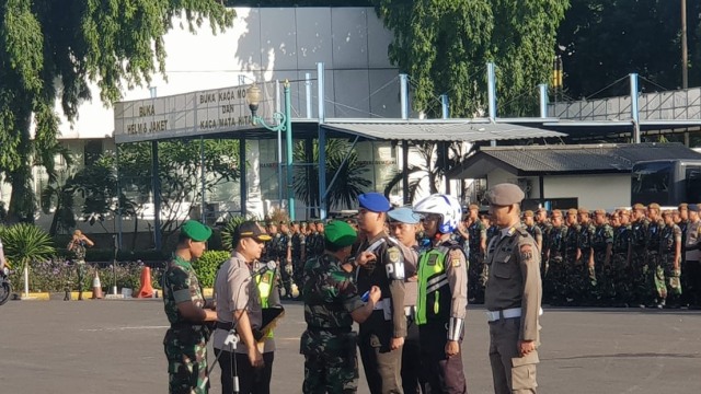 Apel Operasi Lilin Jaya di Polda Metro. (Foto: Fadjar Hadi/kumparan)