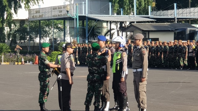 Apel Operasi Lilin Jaya di Polda Metro. (Foto: Fadjar Hadi/kumparan)