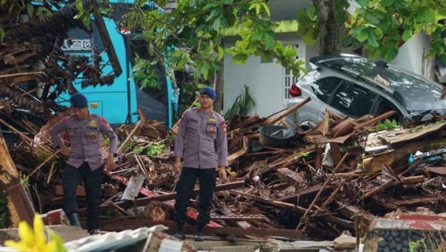 Kondisi Hotel Mutiara Carita usai diterjang tsunami di Selat Sunda. (Foto: Helmi Afandi Abdullah/kumparan)