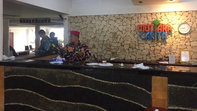 Suasana di lobi Hotel Mutiara Carita. (Foto: Mirsan Simamora/kumparan)