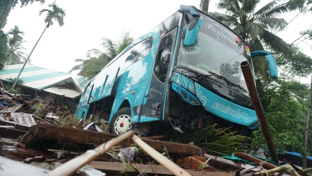 Kondisi Hotel Mutiara Carita usai diterjang tsunami di Selat Sunda. (Foto: Helmi Afandi Abdullah/kumparan)