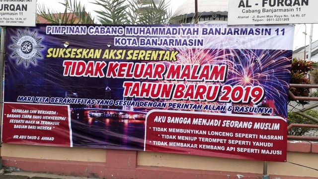 Muhammadiyah Kalsel Larang Perayaan Tahun Baru karena Mirip Yahudi