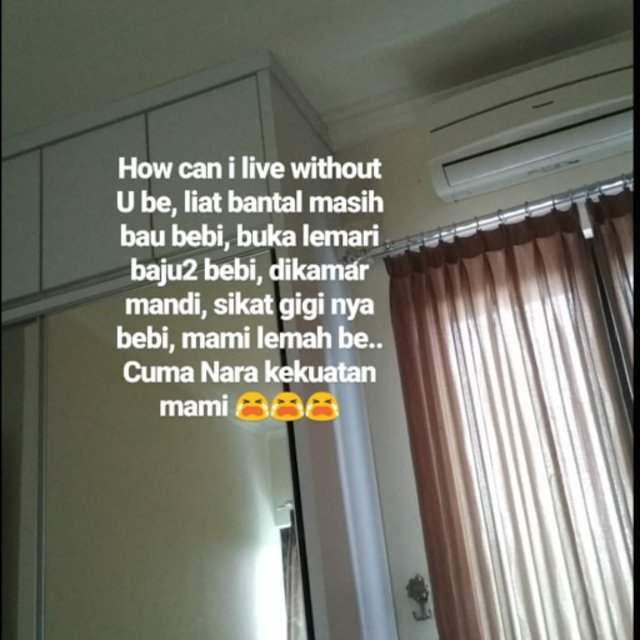 Unggahan istri Bani 'Seventeen' di Instagram Story (Foto: Instagram @cindriwhy)
