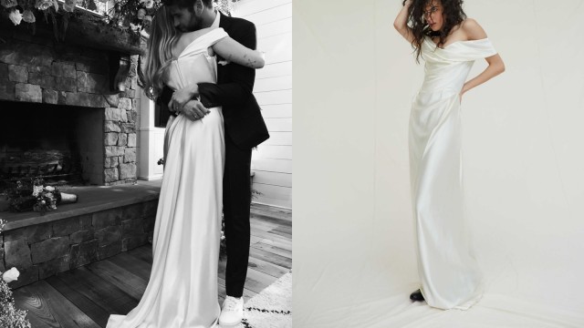 Gaun Vivienne Westwood yang Dikenakan Miley Cyrus di Hari Pernikahannya. (Foto: dok. Instagram @mileycyrus , Vivienne Westwoog)