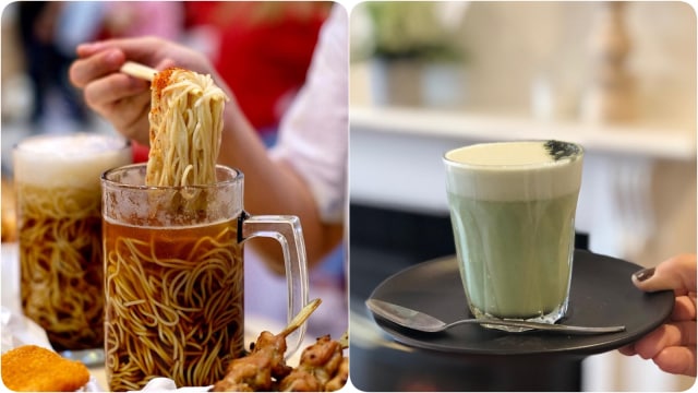 Minuman aneh di 2018. (Foto: Instagram/@miss.foodculinary dan @coconutgreens)
