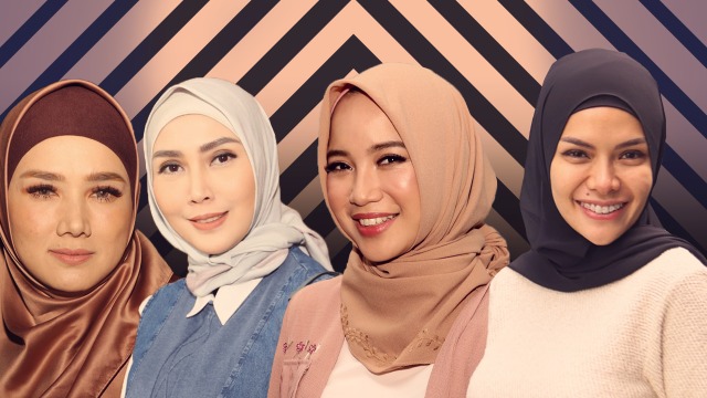 Artis-artis yanng berhijrah di tahun 2018 (Foto: Munady/kumparan)