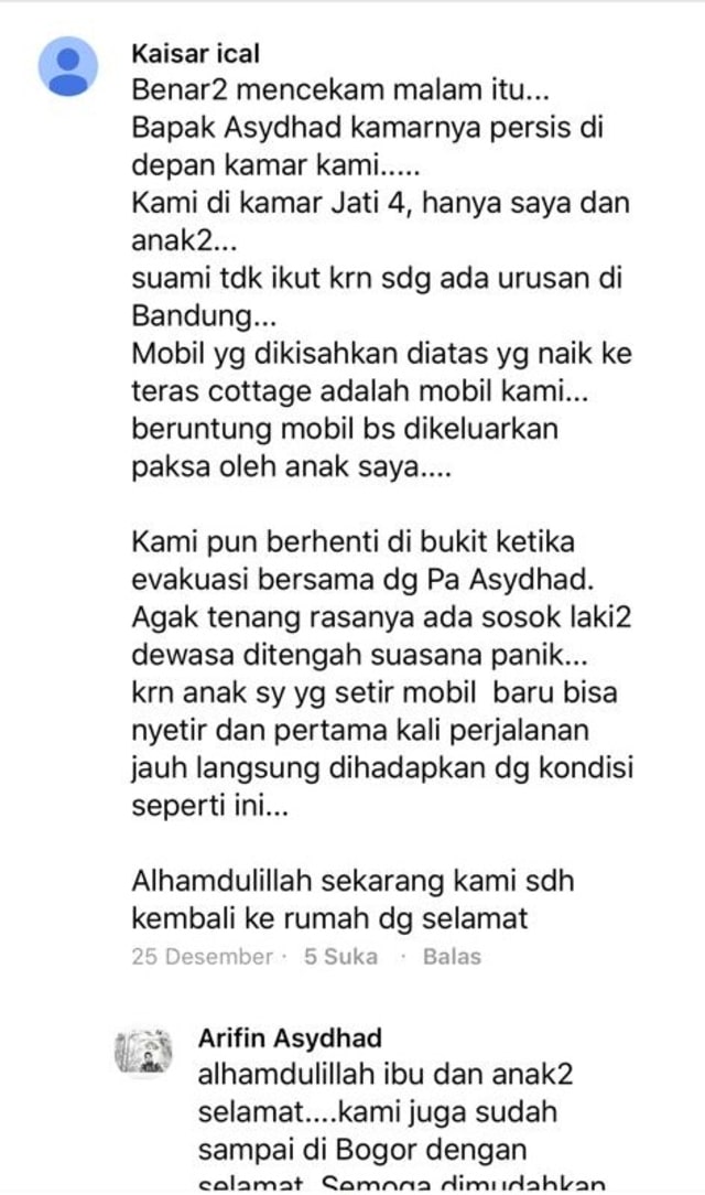 Testimoni ibu korban tsunami di komentar tulisan Pemimpin Redaksi kumparan, Arifin Asydhad. (Foto: Arifin Asydhad/kumparan)