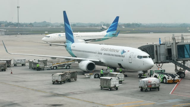 Pesawat Garuda Indonesia. Foto: AFP/Adek BERRY