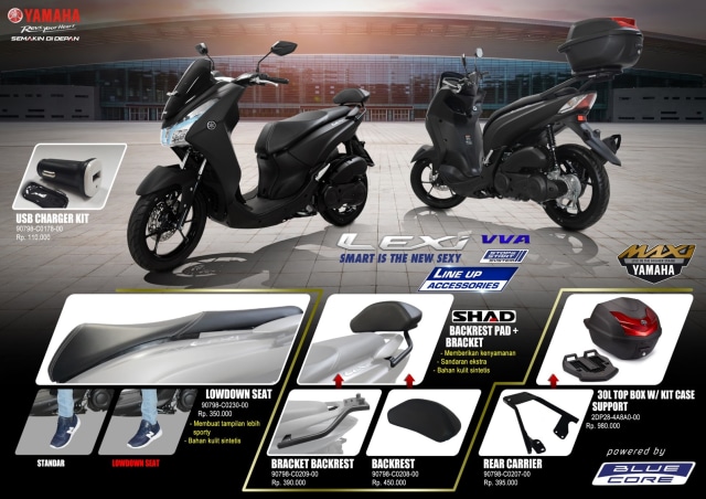 Aksesoris Resmi Yamaha Lexi (Foto: dok. PT YIMM)