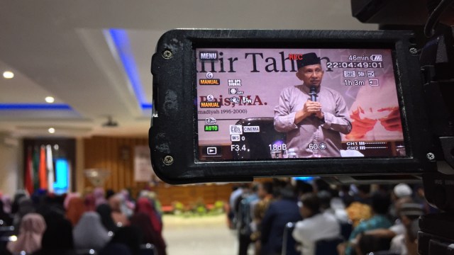 Amien Rais saat mengisi pengajian di Islamic Center di Kampus 4 Universitas Ahmad Dahlan (UAD), Bantul, Yogyakarta. (Foto: Arfiansyah Panji Purnandaru/kumparan)