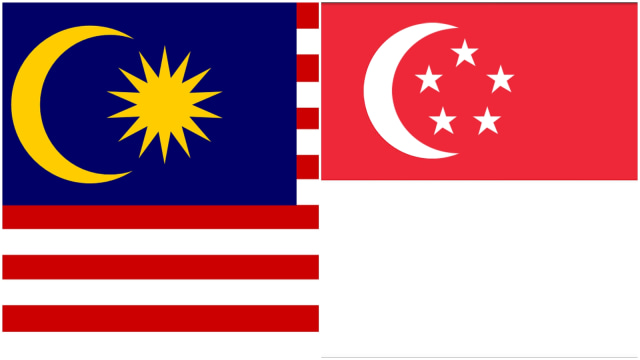 Bendera Malaysia dan Singapura. (Foto: PixaBay)