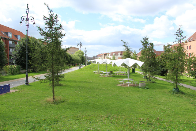 Salah satu sudut taman Superkilen (Foto: Flickr/Fred Romero)