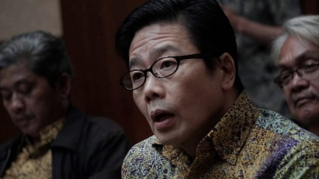 Dirut PT Borneo Lumbung Energi & Metal, Samin Tan di Pengadilan Tipikor. (Foto: Jamal Ramadhan/kumparan)