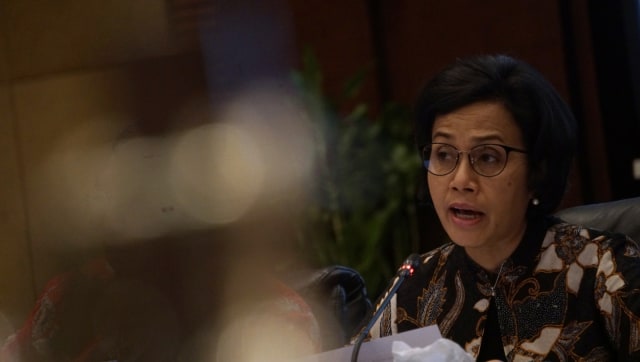 Menteri Keuangan Sri Mulyani memberikan pemaparan Realisasi Anggaran Pendapatan dan Belanja Negara (APBN) 2018 di Gedung Kementrian Keuangan, Jakarta, Rabu (2/12). 
 (Foto: Fanny Kusumawardhani/kumparan)