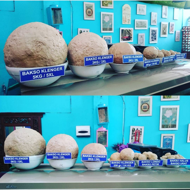 Bakso raksasa (Foto: Instagram @baksoklenger)