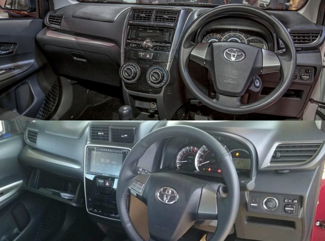 Perbandingan dashboard Avanza lawas (atas) dengan terbaru (bawah) (Foto: dok. Istimewa)