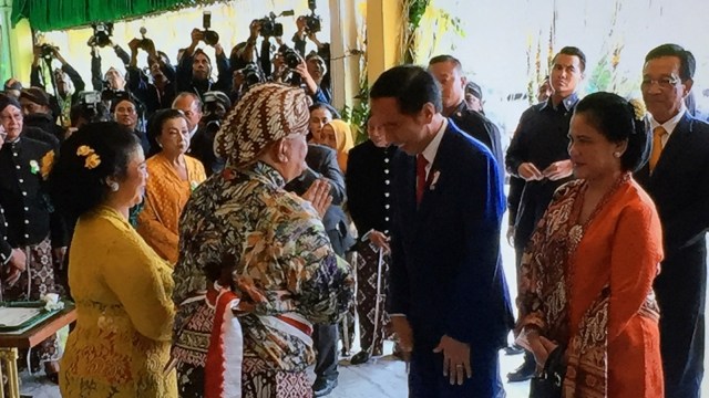 Presiden Jokowi hadiri resepsi Dhaup Ageng Pakualaman. (Foto: Arfiansyah Panji Purnandaru/kumparan)