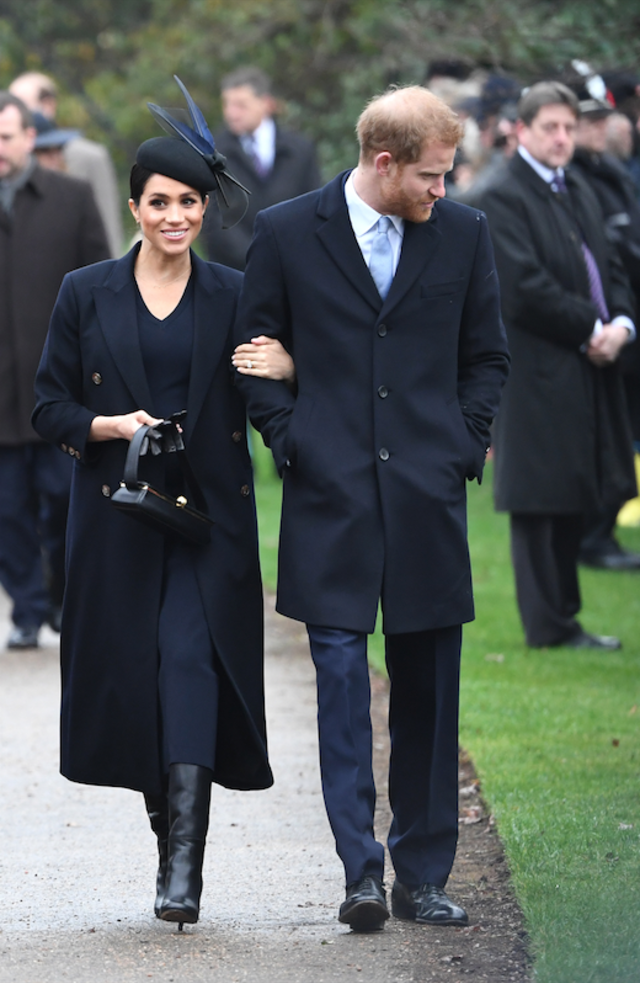 Meghan Markle dan Pangeran Harry merayakan Natal di Sandringham, Inggris. (Foto: AFP/Paul Ellis)