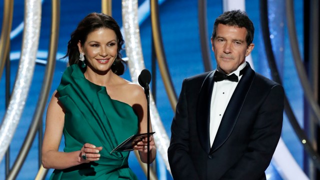 Catherine Zeta-Jones dan Antonio Banderas (Foto: Paul Drinkwater/NBC Universal)