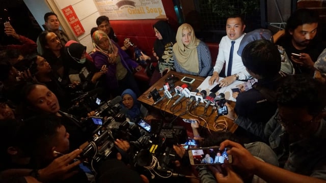 Konferensi pers tentang kasus porstitusi yang menimpa Vanessa Angel di Kalibata City, Jakarta, Senin (7/1/2019). (Foto: Irfan Adi Saputra/kumparan)