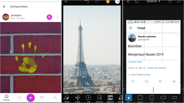 Pilih background dan teks tweet di Twitter yang ingin dijadikan sebagai foto quote. (Foto: Bianda Ludwianto/kumparan)