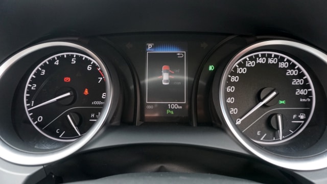 Bagian Speedometer All New Camry 2019. (Foto: Iqbal Firdaus/kumparan)