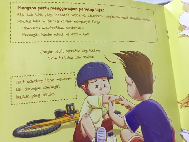 Salah satu isi dari buku Anak Siaga Hansaplast (Foto: Nanda Saputri)