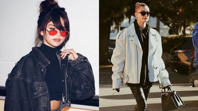 Penampilan Selena Gomez yang Chic dan Edgy, serta Hailey Bieber yang Fashionable. (Foto: Instagram: @selenagomez @iconfits)