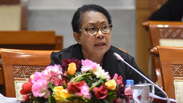 Menteri Pemberdayaan Perempuan dan Perlindungan Anak (PPPA) Yohana Yembise. Foto: ANTARA FOTO/Indrianto Eko Suwarso