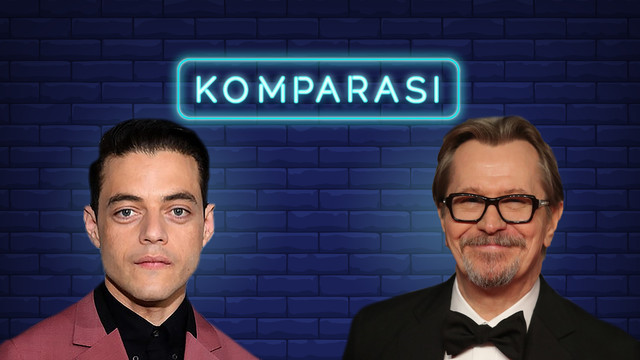 Rami Malek dan Gary Oldman (Foto: Graphic: Sabryna Putri Muviola/kumparan)