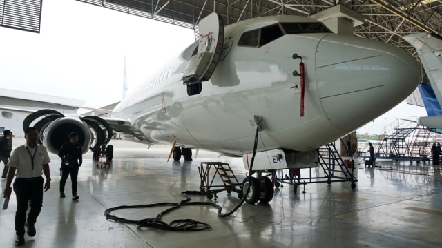 Hanggar pesawat GMF Aeroasia. Foto: Jamal Ramadhan/kumparan
