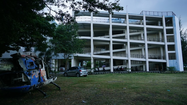 Shelter Tsunami (Escape Building) di gedung Tsunami and Disaster Mitigation Research Center (TDMRC) Unsyiah, Ulee Lheu, Banda Aceh. (Foto: Zuhri Noviandi/kumparan)