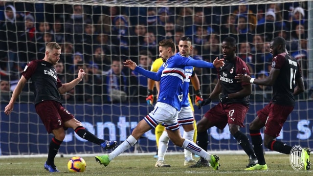 AC Milan vs Sampdoria. (Foto: Twitter: AC Milan)