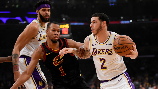 Laga LA Lakers vs Cleveland Cavaliers. (Foto: Kelvin Kuo-USA TODAY Sports)