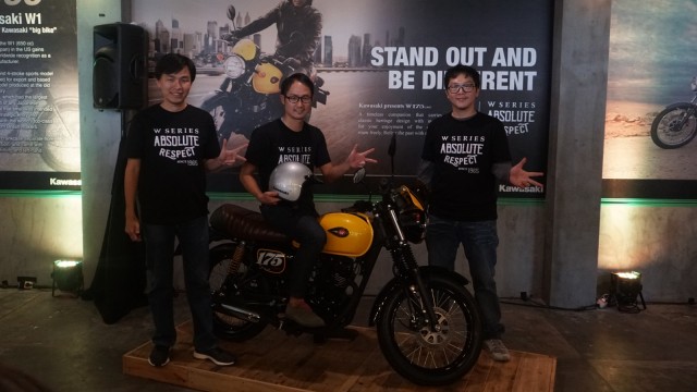 Varian warna baru Kawasaki W175 Cafe.  (Foto:  Fanny Kusumawardhani/kumparan )