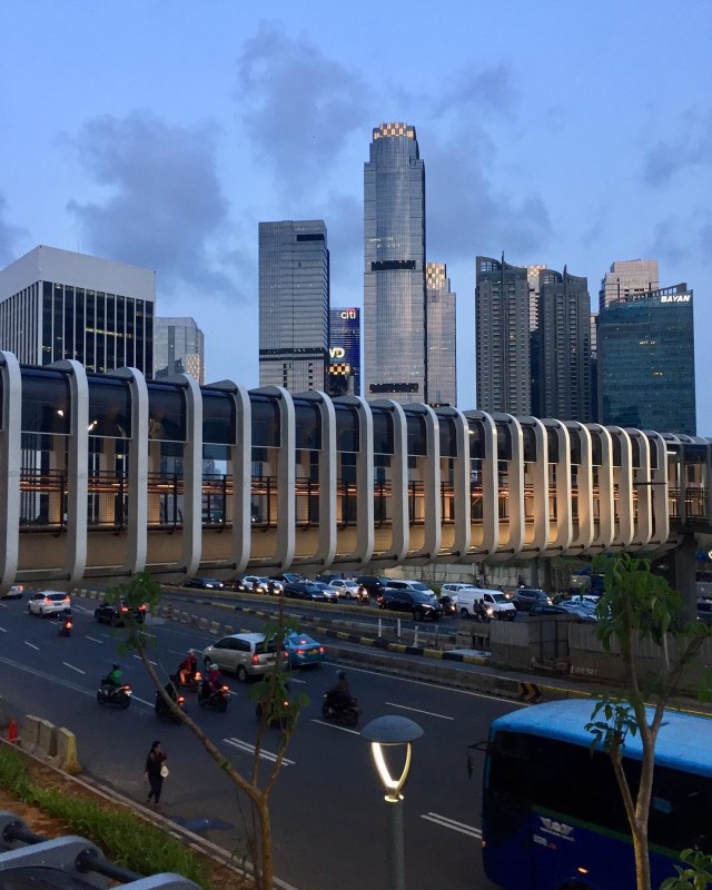 JPO Bundaran Senayan, Jakarta. (Foto: Firman Herwanto)