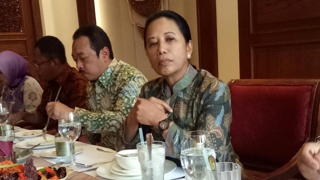 Menteri BUMN, Rini Soemarno berbincang dengan media di kawasan Menteng, Jakarta (16/1).
(Foto: Resya Firmansyah/kumparan)