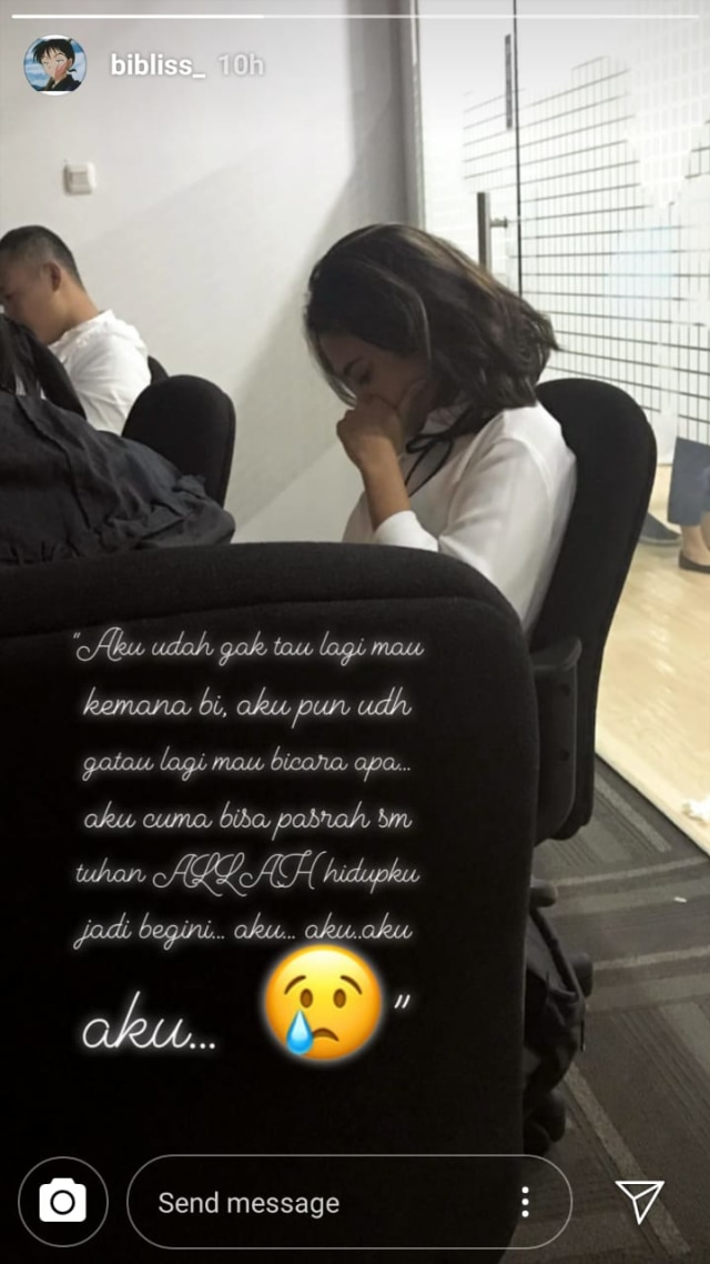Curhat Vanessa Angel setelah jadi tersangka (Foto: IG @bibliss)