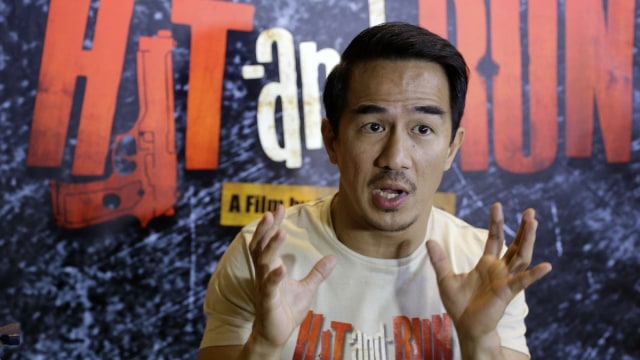 Aktor Joe Taslim saat hadir di konferensi pers film Hit and Run di CGV FX Sudirman Jakarta Kamis (17/01).  (Foto: Ronny/kumparan)