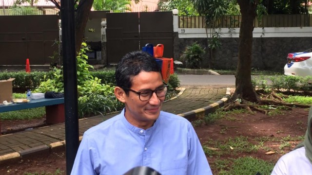 Cawapres Sandiaga Uno di kediamannya di Jalan Pulombangkeng, Kebayoran Baru, Jakarta Selatan. (Foto: Raga Imam/kumparan)