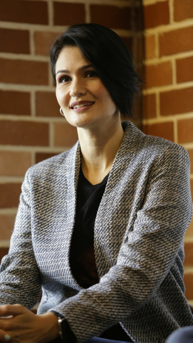 Rima Melati Adams saat hadir di preskon film Dreadout di Episentrum Jakarta Kamis (17/01).  (Foto: Ronny/kumparan)