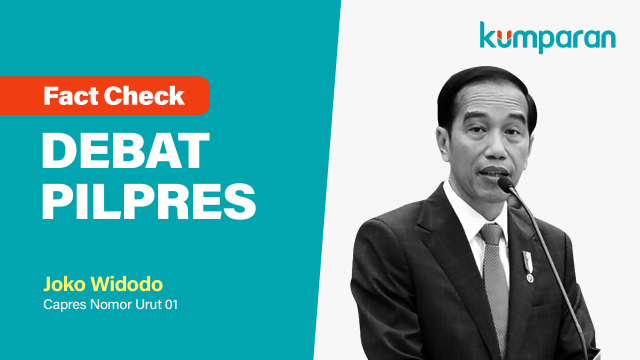 Fact Check Debat Pilpres, Joko Widodo Foto: Putri Sarah/kumparan