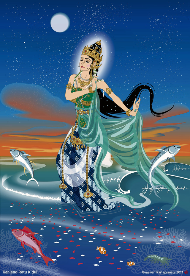 Nyai Roro Kidul karya Gunawan Kartapranata, 2003. (Foto: commons.wikimedia.org.)
