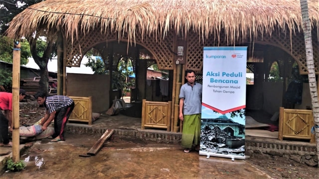 Masjid tahan gempa di Lombok hasil penggalangan dana kumparan. (Foto: Dok. Rumah Zakat)
