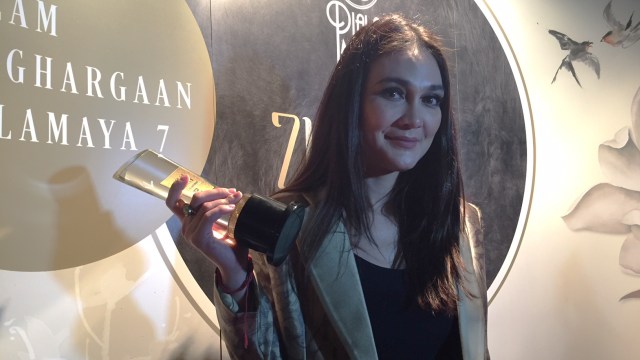 Luna Maya di Piala Maya 2019. (Foto: Giovanni/kumparan)