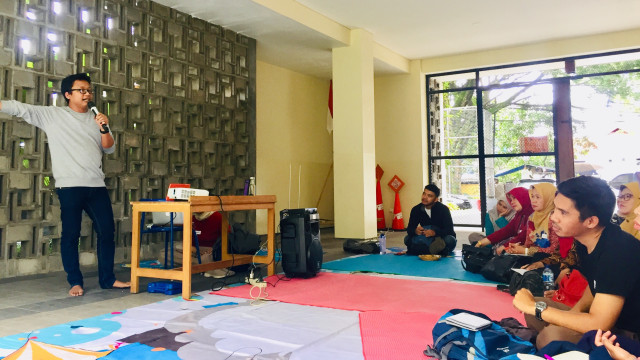 Risdo Simangunsong dari Jakatarub di Bincang Edukasi. (Foto: Shika Arimasen Michi/kumparan)