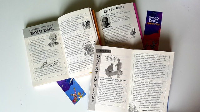Di bagian akhir buku, anak bisa mengenal tokoh Road Dahl dan Quentin Blake (Foto: Imesh)